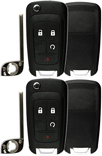 KeylessOption Keyless Remote Uncut Blank Car Smart Key Fob Case Shell Cover Housing for OHT01060512 (Pack of 2)