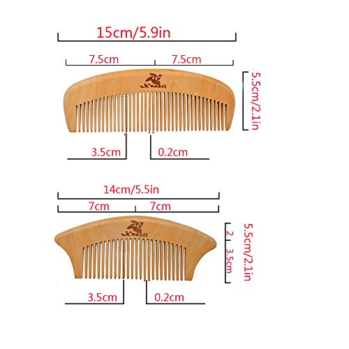 Xuanli® 8 Pcs The Family Of Hair Comb set – Wood with Anti-Static & No Snag Handmade Brush for Beard, Head Hair, Mustache With Gift Box (S021) | The Storepaperoomates Retail Market - Fast Affordable Shopping
