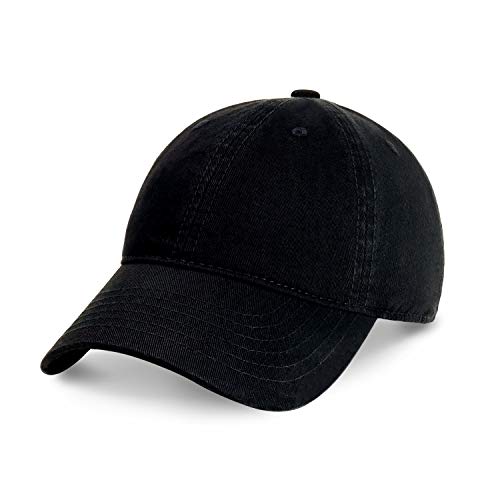 CHOK.LIDS Everyday Premium Dad Hat Unisex Cotton Baseball Cap for Men and Women Adjustable Lightweight Polo Style Curved Brim (Black)