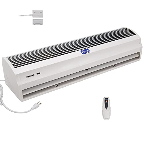Awoco 36″ FM-1209T 1100 CFM Slim Indoor Air Curtain, CE Certified, 120V Unheated with Remote Control and Magnetic Switch, Powerful, Quiet, Small Body, Light Weight
