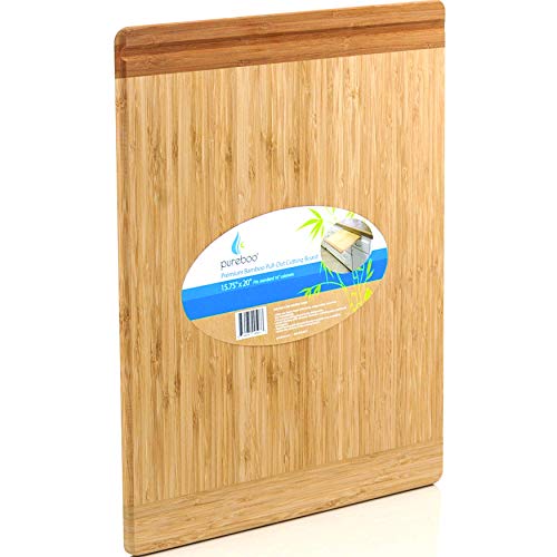 Pureboo Premium Bamboo Pull-out Cutting Board – 8 Different Sizes to Fit Most Standard Slots
