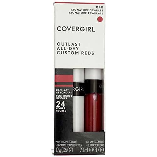 COVERGIRL Outlast All-Day Custom Reds Lip Color, Signature Scarlet (Pack of 2)
