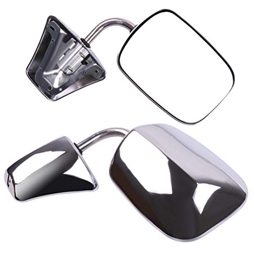 SCITOO Towing Mirrors Fit for Chevy/for GMC Truck Driver Side and Passenger Side Set Plastic Manual Folding Mirrors (Pair)