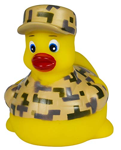 Army Rubber Duck, New, US Army Camouflage dressed Floater toy rubber duck for Patriotic Theme, Pride & Might expressed, gift showing US Military Might, birthday baby shower general gift& might