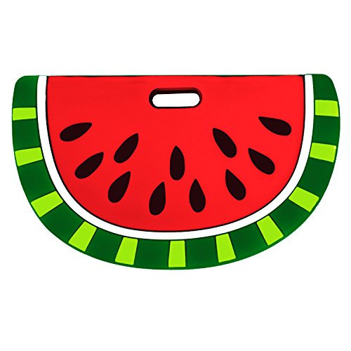 Silli Chews Watermelon Fruit Teethers for Babies BPA Free Freezer Happy Baby Food Teether Infant Toddler Silicone Teething Toy | Fruit Silly Chew Toy