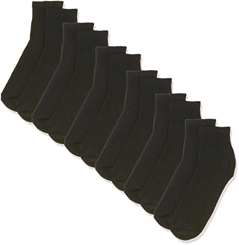 Hanes womens 6-pair Comfort Fit Ankle athletic socks, Black, 8 12 US