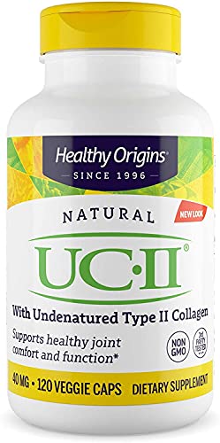Healthy Origins UC-II 40 mg (Undenatured Type II Collagen, Non-GMO, Gluten Free, Joint Support), 120 Veggie Caps