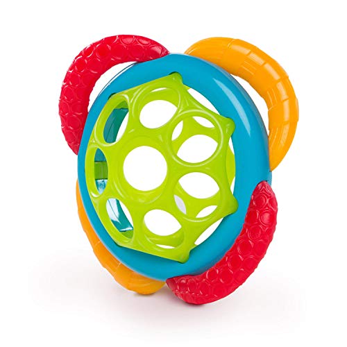 Bright Starts Oball Grasp & Teethe Easy Grasp BPA-Free Infant Teether Toy, Multi-Color, Age 3 Months and up