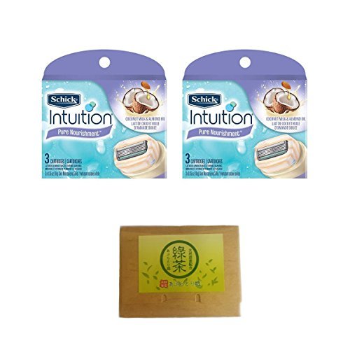 Schick Intuition Pure Nourishment Womens Razor Refills with Coconut Milk and Almond Oil