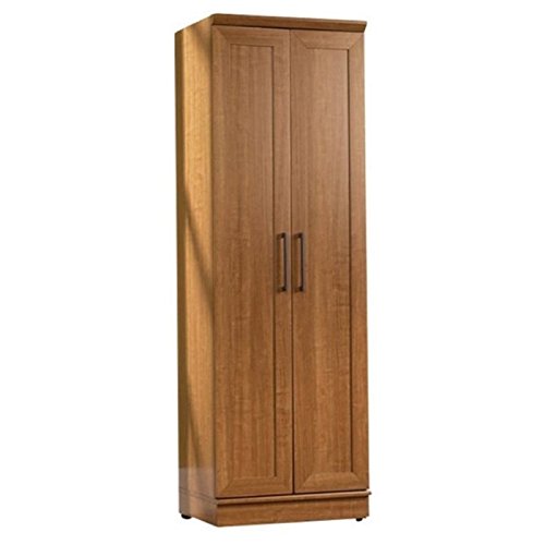 BOWERY HILL Transitional Style Utility Storage Cabinet with Adjustable Shelves in Sienna Oak