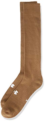 Under Armour Adult Tactical HeatGear Over-The-Calf, 1-Pair , Coyote Brown/White , Large
