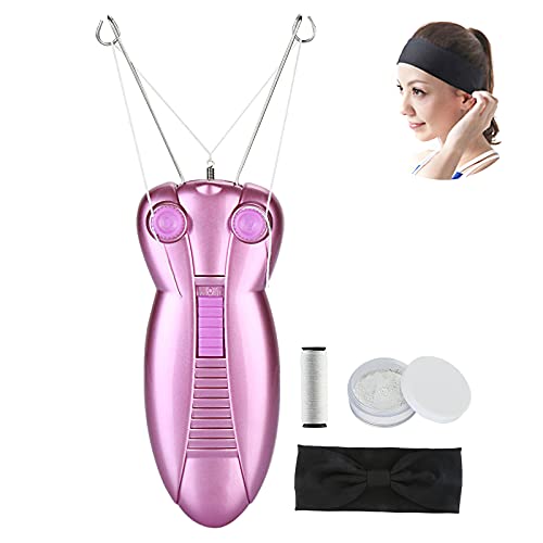 WAYCOM Ladies Facial Hair Remover Electric Women’s Beauty Epilator Facial Threading Hair Removal Shaver Face Massager Pull Faces Delicate Device Depilation -Birthday Gift,Mother’s Day Gift(Purple)