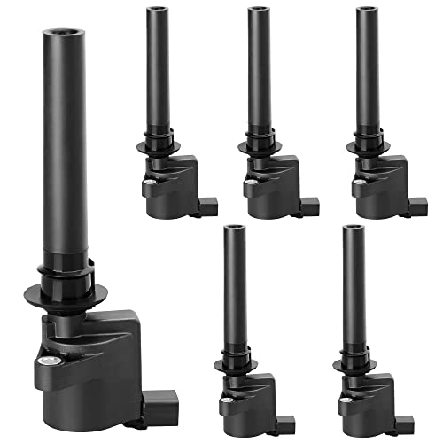 DWVO Ignition Coil Pack Compatible with Ford Escape Taurus Freestyle Five Hundred – Mercury Mariner Montego Sable – 01-11 Mazda Tribute 3.0L V6 – Set of 6