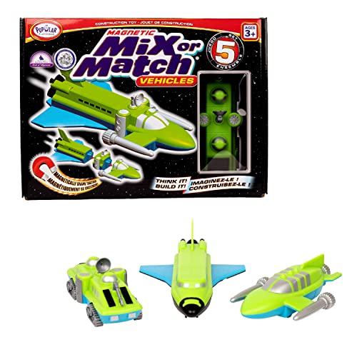 POPULAR PLAYTHINGS Mix or Match Vehicles 5, Magnetic Toy Play Set, Spacecraft Vehicles