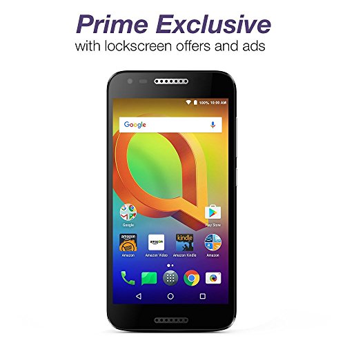 Alcatel A30 Verizon – 16 GB – Black – Unlocked – Prime Exclusive – with Lockscreen Offers & Ads