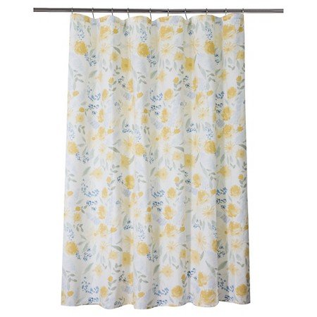 Threshold Floral Shower Curtain Yellow/Blue