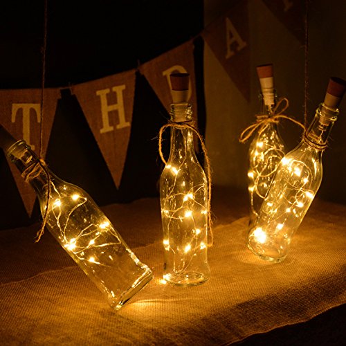 kingleder Wine Bottle USB Rechargeable LED Cork Light String, USB Powered LED Accent Light for Bedroom Living Room Wedding Party Decoration(4 Pack, Warm White) | The Storepaperoomates Retail Market - Fast Affordable Shopping