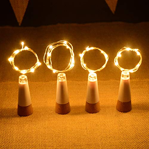 kingleder Wine Bottle USB Rechargeable LED Cork Light String, USB Powered LED Accent Light for Bedroom Living Room Wedding Party Decoration(4 Pack, Warm White) | The Storepaperoomates Retail Market - Fast Affordable Shopping