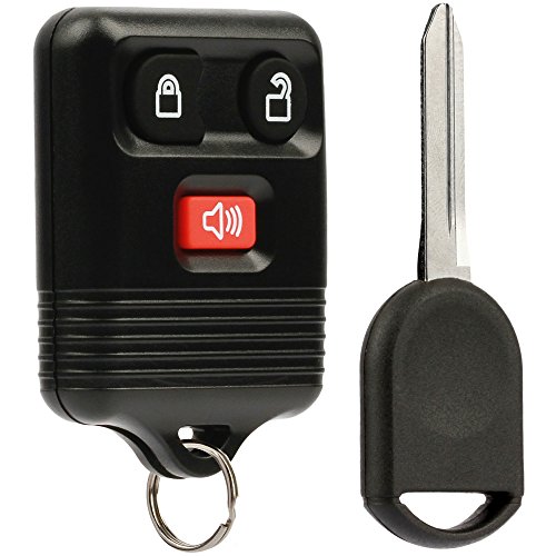 Car Key Fob Keyless Entry Remote fits Ford, Lincoln, Mercury, Mazda with Ignition Key (CWTWB1U331 GQ43VT11T CWTWB1U345 3-btn)