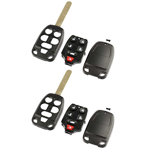 Case Shell Key Fob Remote fits 2011 2012 2013 Honda Odyssey, Set of 2