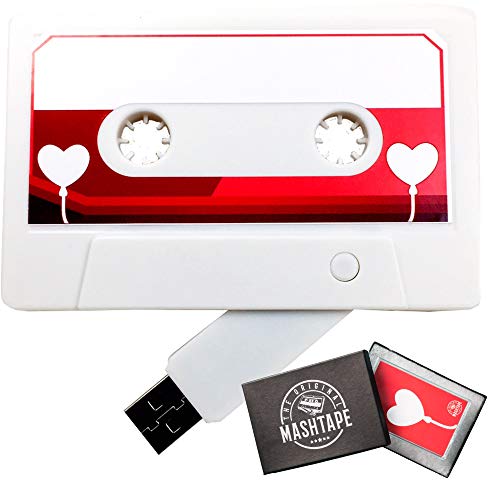 The Original MASHTAPE–Heart Balloon Design for Loved One, 8GB USB Cassette Flash Drive
