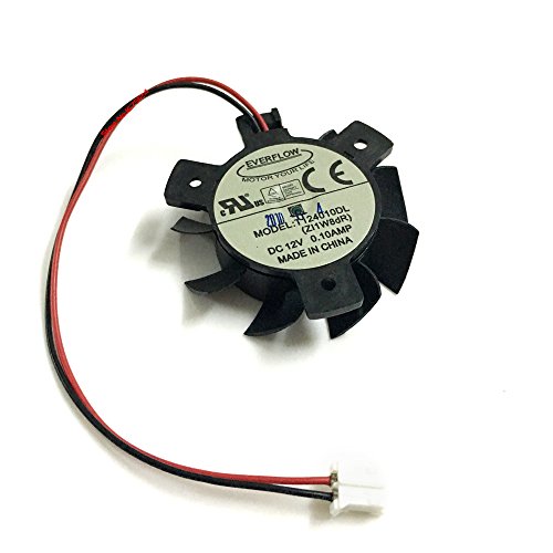 T124010DL 12V 0.1A 37mm 2 Pin Replacement Cooling Fan for HD4550 HD5570 Graphics Card Fan