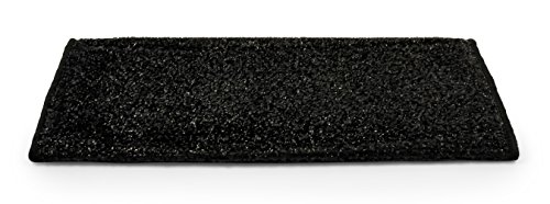 Camco 42947 RV Step Rug ( Premium Radius Wrap Around Step Rug, Turf Material (22″ Wide) – Black)