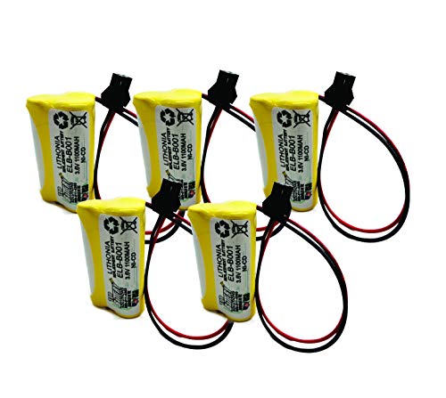 5PC Lithonia ELB B001 Replacement Emergency Light Battery