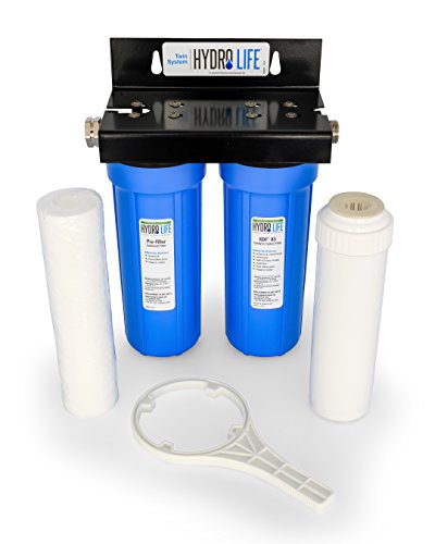 Camco Hydro Life Premium Dual Water Filtration System | Filters Sediment Chlorine & More |Perfect for Organic Fruits, Vegetables & Urban Gardens | Helps Create More Vibrant Flowers | (52710)