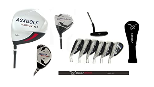 AGXGOLF Men’s Left Hand XS Tour Magnum Cadet Length (-1 Inch) Complete Golf Club Set w/Oversize Driver, 3 Wood, 3 Hybrid + Callaway Style 5-9 Irons + PW & SW, Free Putter: Built in The USA!