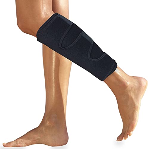 ROXOFIT Calf Brace for Torn Calf Muscle and Shin Splint Relief – Calf Compression Sleeve for Lower Leg Injury, Strain, Tear – Runners Neoprene Splints Wrap for Men and Women