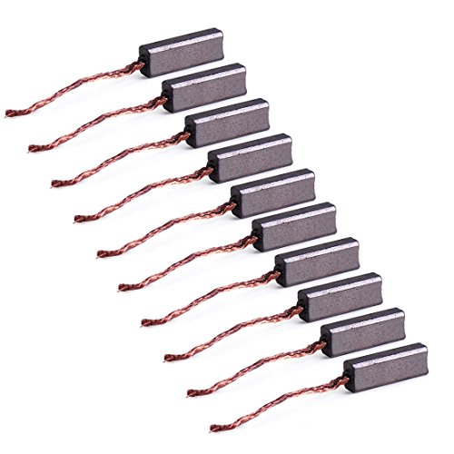 10x Carbon Brushes Wire Leads Generator Generic Electric Motor Brush Replacement 4.5 x 6.5 x 20mm