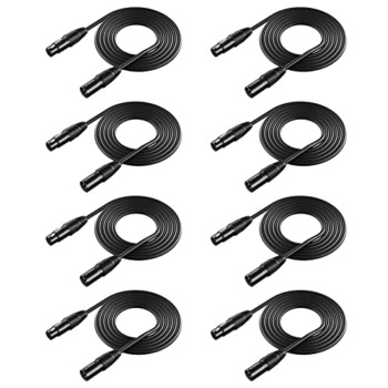 Neewer 8 Pack 6.5 feet/2 Meters DMX Stage Light Cable Wires with 3 Pin Signal XLR Male to Female Connection for Moving Head Light Par Light Spotlight with XLR Input and Output | The Storepaperoomates Retail Market - Fast Affordable Shopping
