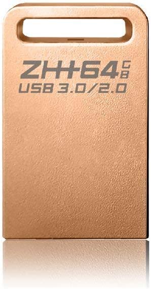 TOPMORE ZH+ Series USB 3.0 Flash Drive Flash Disk Portable Memory Stick Mini Size USB (128GB, Rose Gold)
