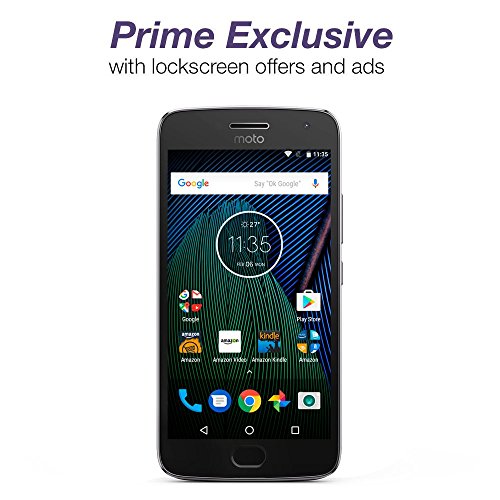 Moto G Plus (5th Generation) – Lunar Gray – 32 GB – Unlocked – Prime Exclusive – with Lockscreen Offers & Ads