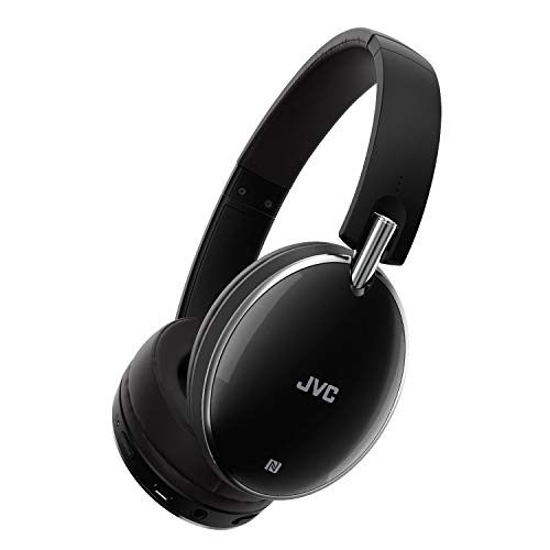 JVC Wireless Noise Canceling Over Ear Headphones, Bluetooth, Instant paring with NFC Technology – HAS90BNB, Black, One Size