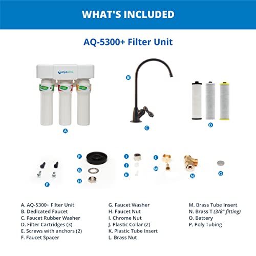 Aquasana 3-Stage Max Flow Claryum Under Sink Water Filter System – Kitchen Counter Claryum Filtration – Filters 99% Of Chlorine – ‎Oil-Rubbed Bronze Faucet – ‎AQ-5300+.62 | The Storepaperoomates Retail Market - Fast Affordable Shopping