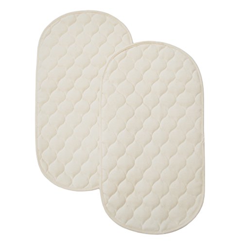 American Baby Company Natural Waterproof Quilted Playard 2 Pack Changing Table Pads Made with Organic Cotton Top Layer
