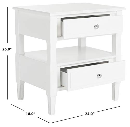 Safavieh Jenson Night Stand Normal White | The Storepaperoomates Retail Market - Fast Affordable Shopping