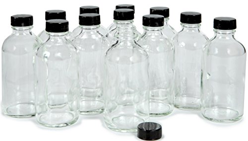 Vivaplex, 12, Clear, 4 oz Glass Bottles, with Lids | The Storepaperoomates Retail Market - Fast Affordable Shopping