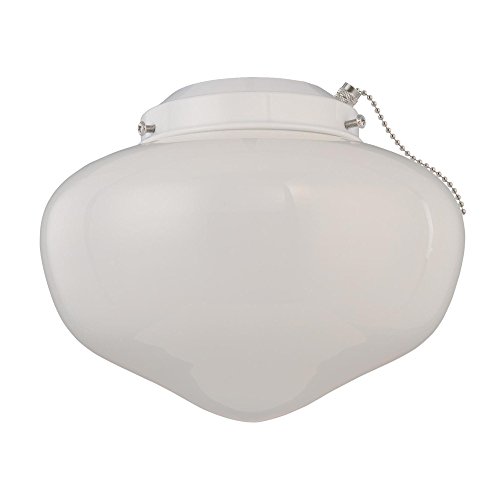 Westinghouse Lighting 7785300 LED Schoolhouse Indoor/Outdoor Ceiling Fan, Light Kit, White
