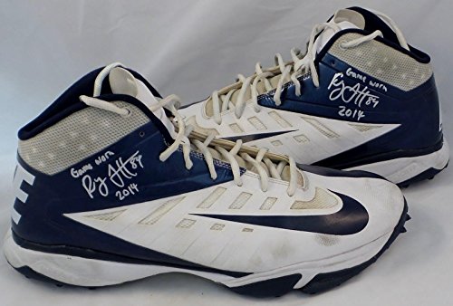 Ryan Griffin Houston Texans Autographed 2014 Nike Game Worn Cleats Blue/White – NFL Autographed Game Used Cleats