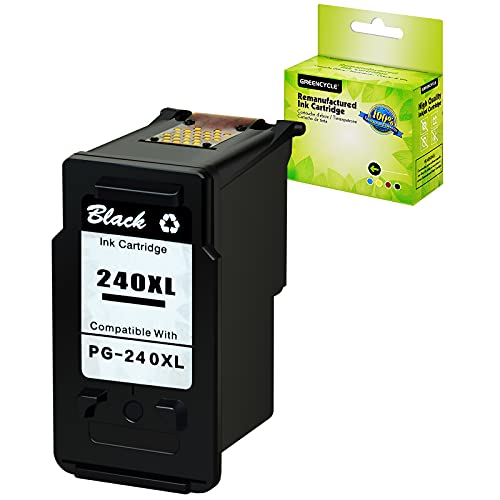 greencycle Re-Manufactured PG-240XL 240 XL Ink Cartridge Compatible for Canon PIXMA MX372 MX432 MX452 MG3520 MG2220 MG3220 (Black, 1 Pack)