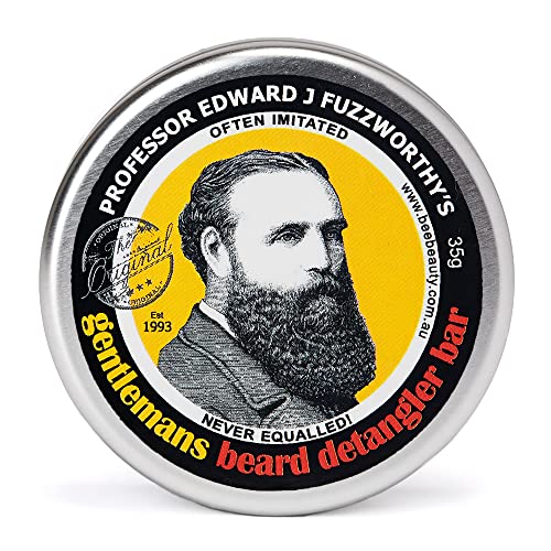 Professor Fuzzworthy’s Beard CONDITIONER Bar Deep Detangler Wash | 100% All Natural Chemical Free | Tasmanian Beer & Honey | Organic Essential Plant Oils | Travel Friendly Handmade in Tasmania Australia