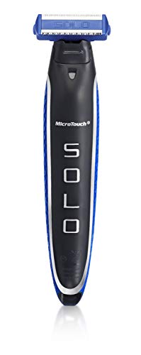Micro Touch SOLO Men’s Rechargeable Full Body Hair Trimmer, Shaver and Groomer, Blue