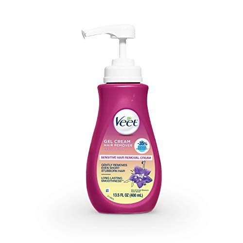 Veet Gel Hair Remover Cream, Sensitive Formula, 13.5 oz (Pack of 5)