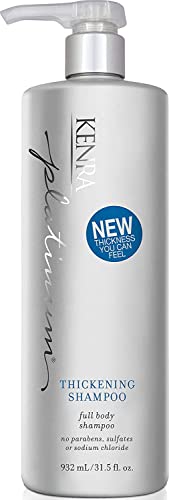 Kenra Platinum Thickening Shampoo | Provides Nourishment & Delivers Shine | Increases Thickness & Volume | Body & Fullness | Protects Against Humidity | All Hair Types | 31.5 fl. Oz