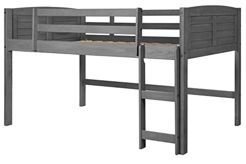Donco Kids 790-AAG Louver Low Loft Bed, Twin, Antique Grey