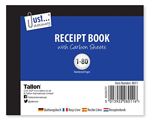 Just Stationery 102 x 127 mm Receipt Book