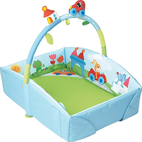 HABA Whimsy City Soft Fabric Play Gym with Detachable Arch – Use as a Play Surface, Changing Area or Small Bed